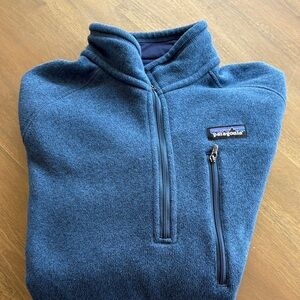 Patagonia Men’s Navy Better Sweater Blue Zip-Up Fleece Pullover
